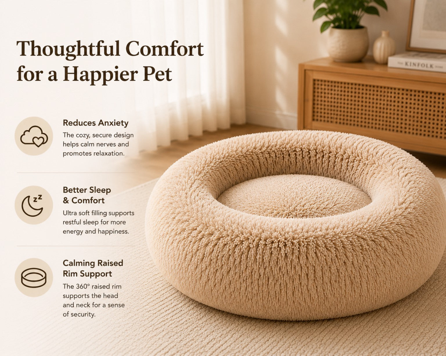 Velto CloudNest Calming Pet Bed