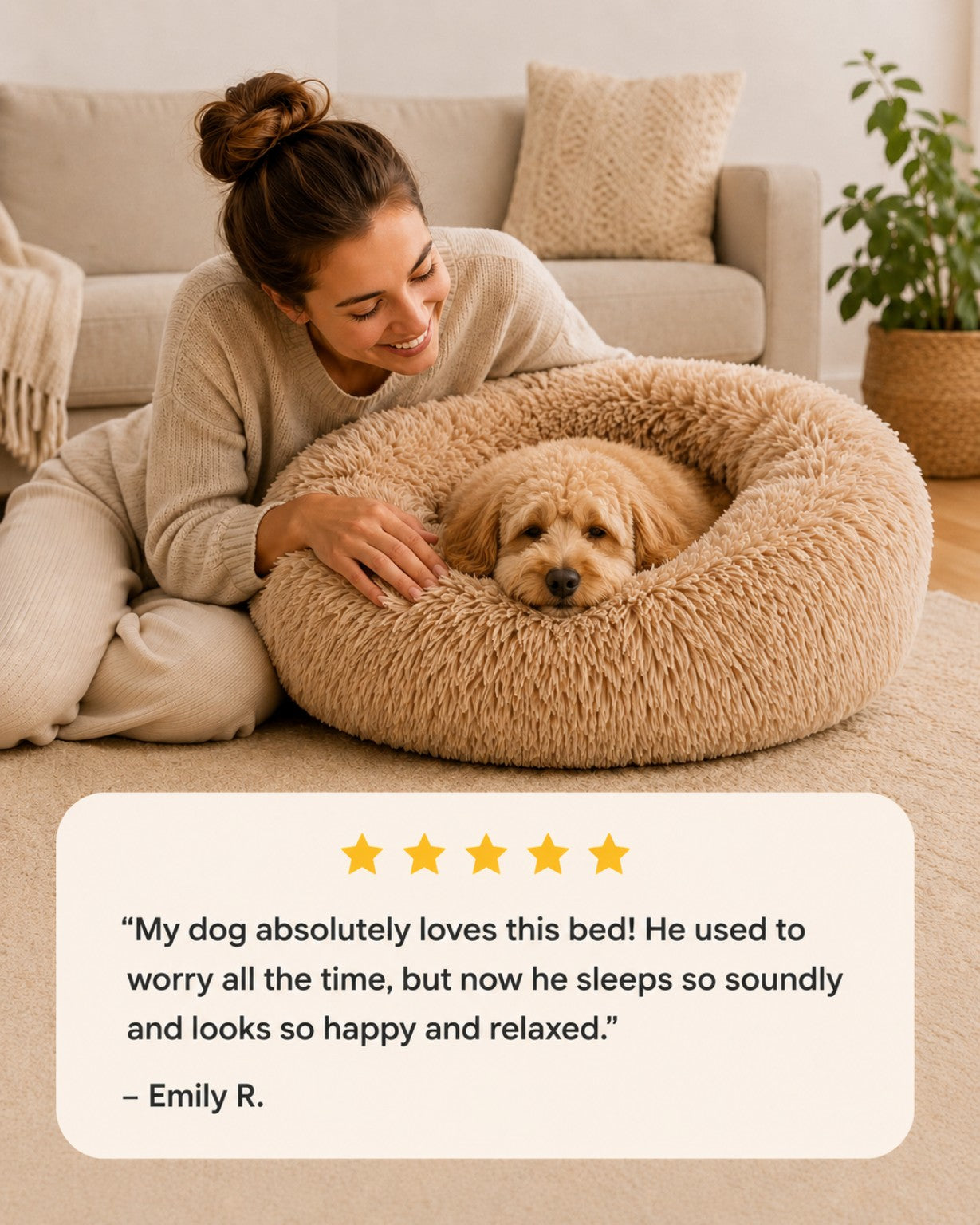 Velto CloudNest Calming Pet Bed