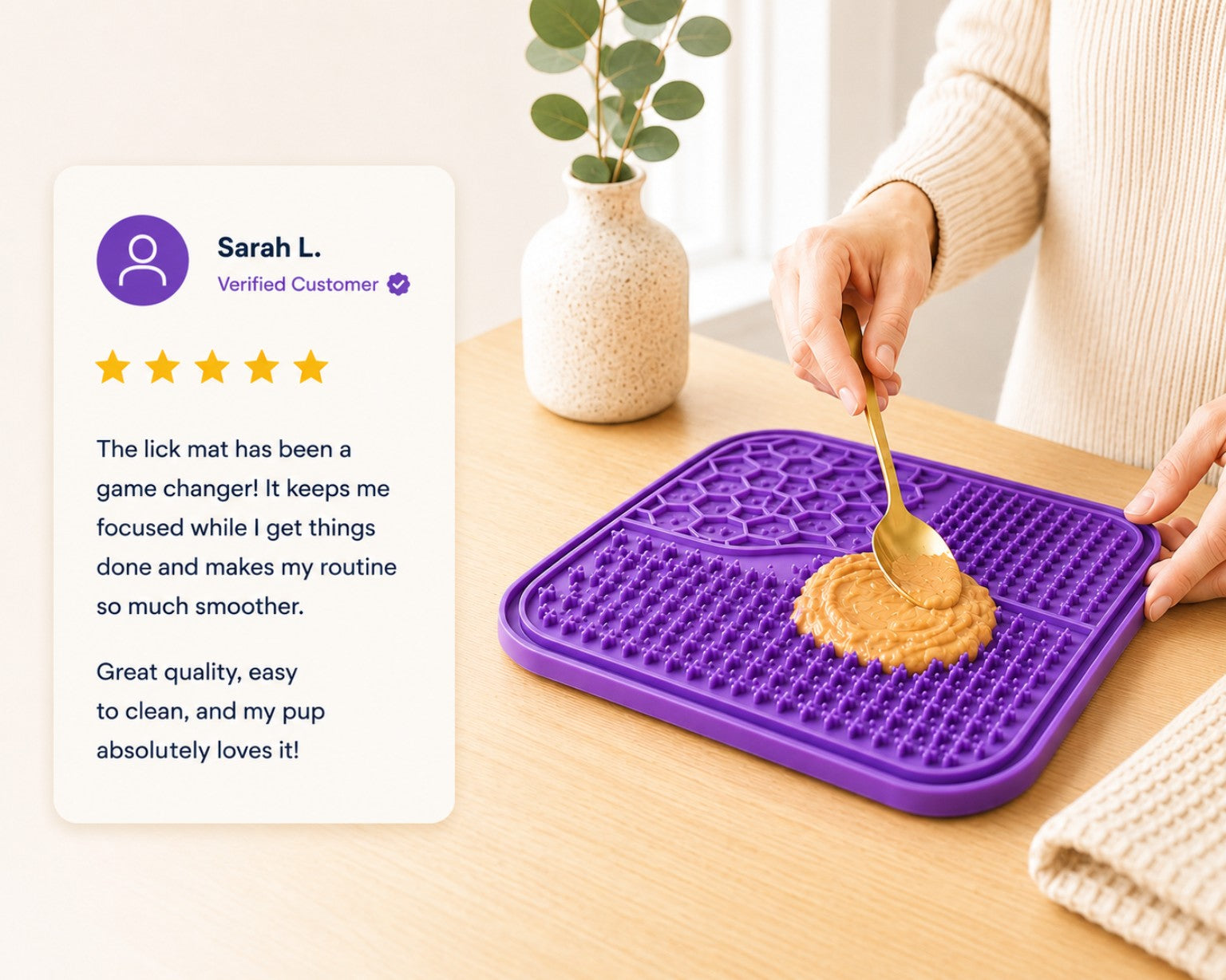 Velto CalmLick Interactive Feeding Mat